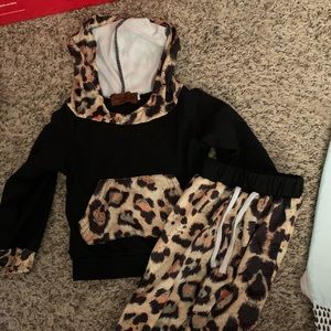 Leopard print jogger set